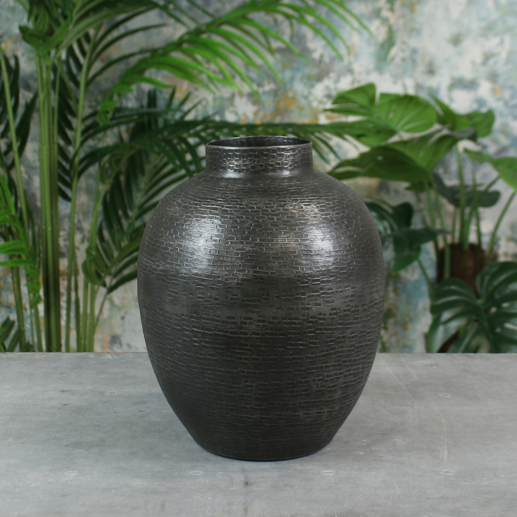 View Hampstead Flower Vase Graphite 26cm x 21cm information