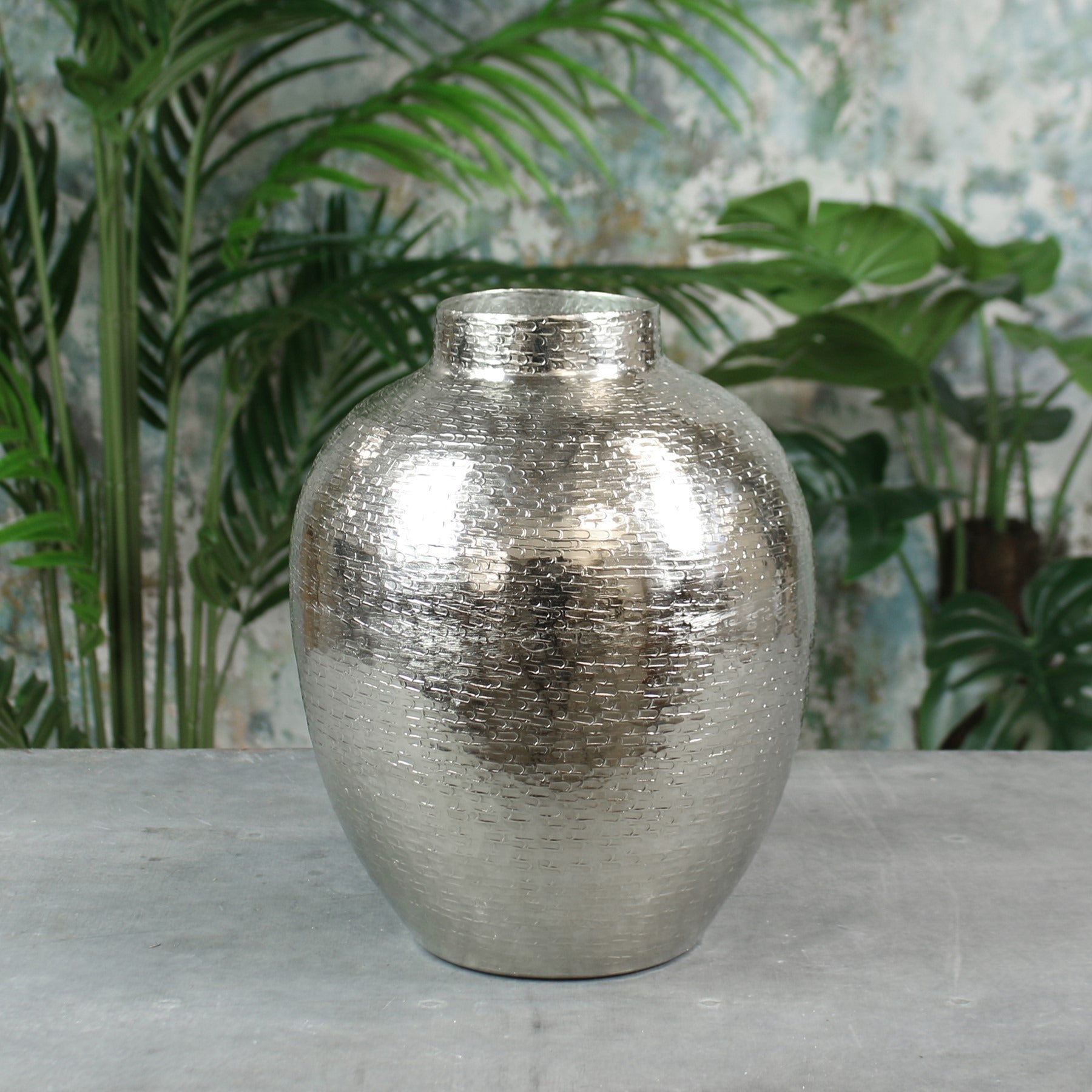View Silver Hampstead Flower Vase 26cm x 21cm information
