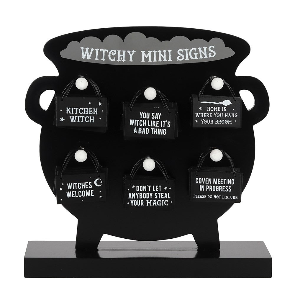 View Witchy Hanging Mini Signs information