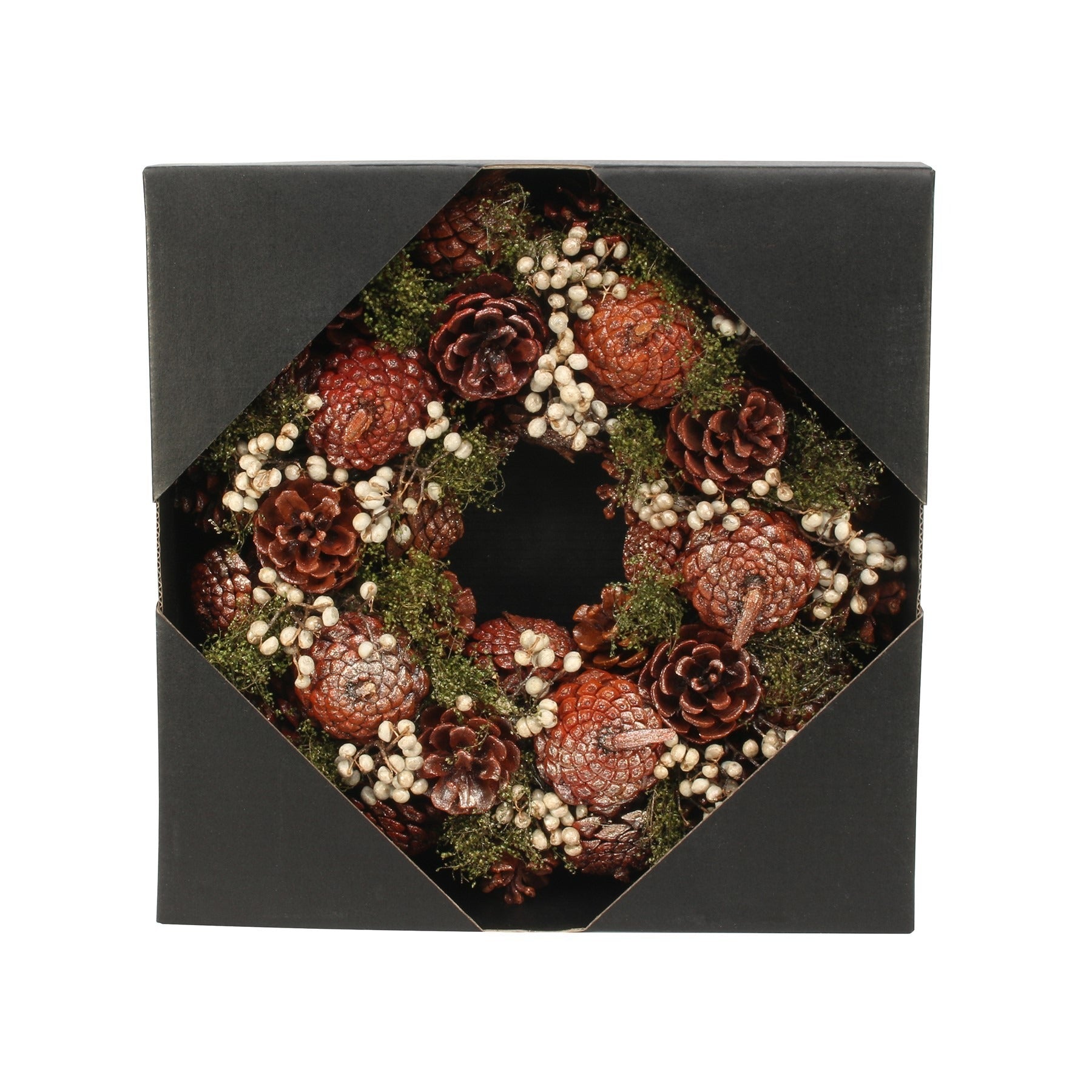 View Autumnal Pine Cone Wreath 30cm information