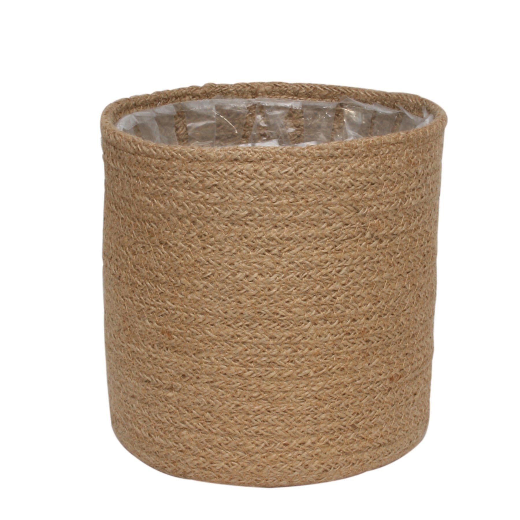 View Natural Jute Braided Rope Round Basket wLiner 18cm information