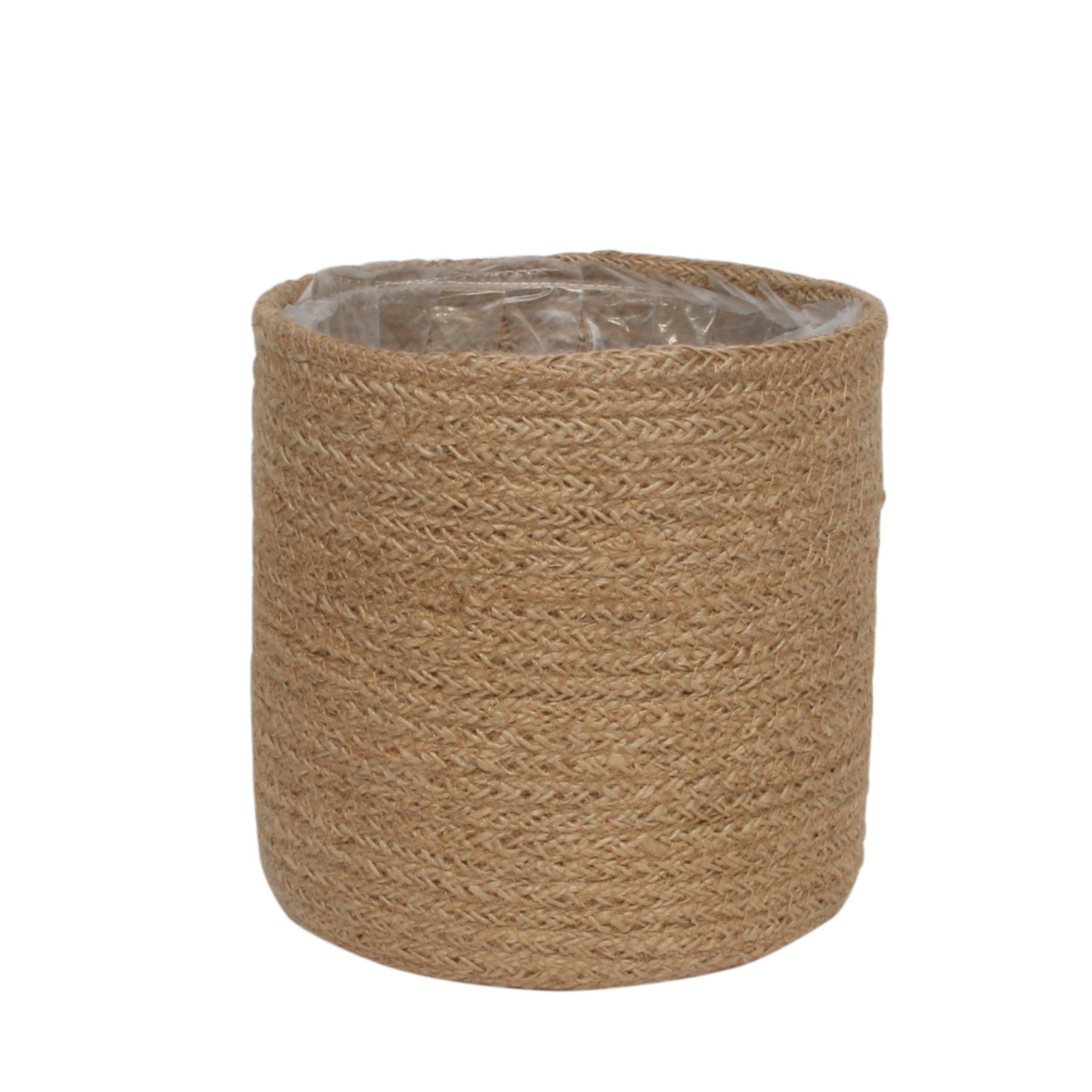 View Natural Jute Braided Rope Round Basket wLiner 16cm information