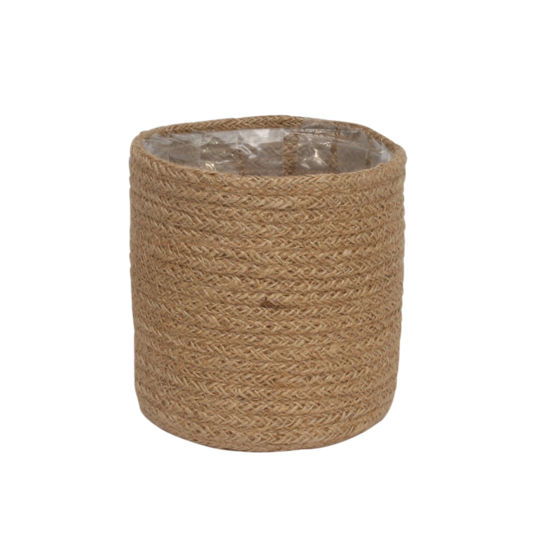 View Natural Jute Braided Rope Round Basket wLiner 14cm information