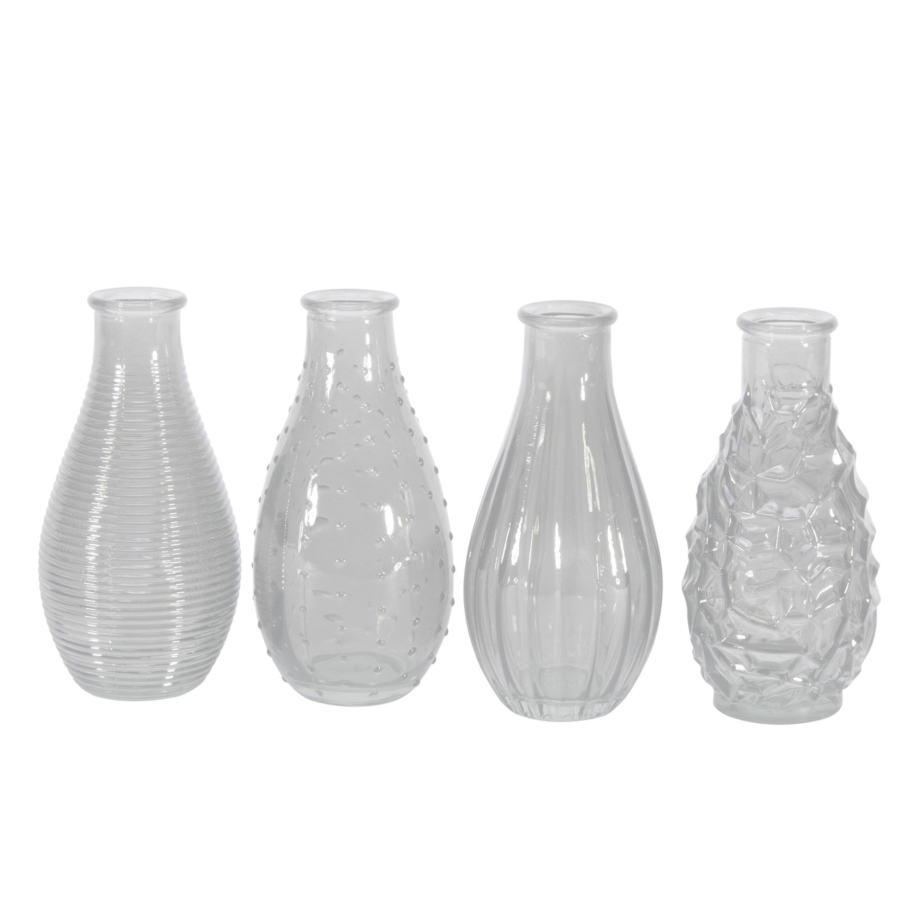 View Clear Vintage Bud Vase Assorted 14cm x 7cm information