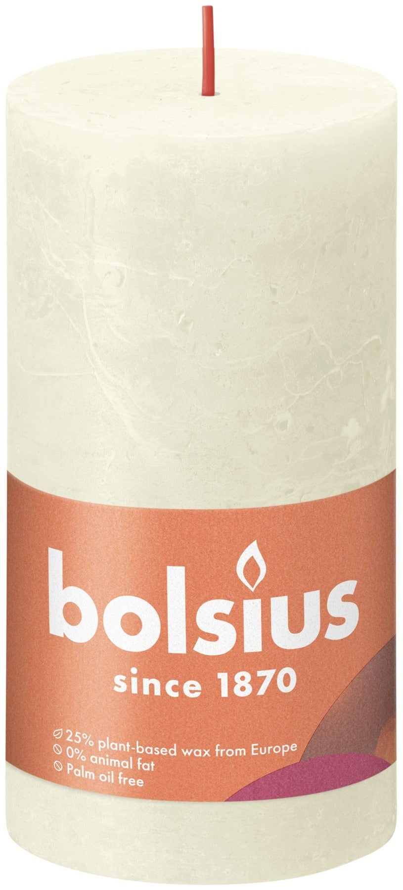 View Soft Pearl Bolsius Rustic Shine Pillar Candle 130 x 68mm information