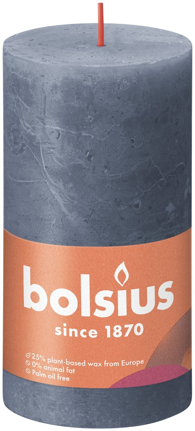 View Bolsius Rustic Twilight Blue Shine Pillar Candle 130mm x 68mm information