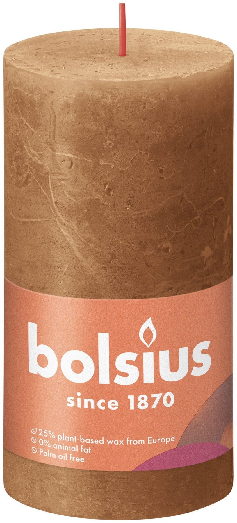 View Spice Brown Bolsius Rustic Shine Pillar Candle 130 x 68 mm information
