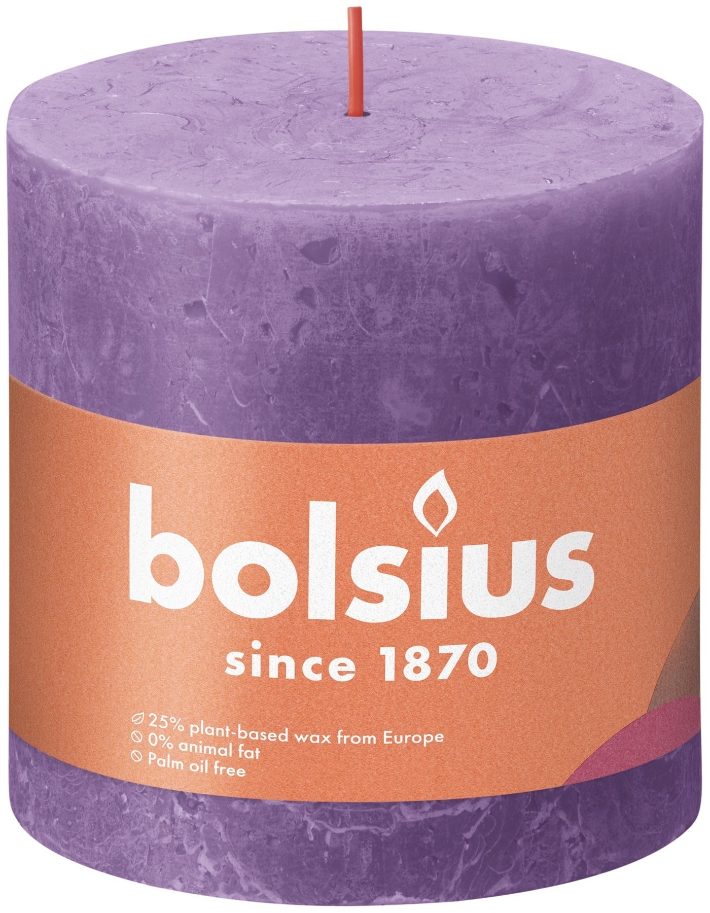 View Vibrant Violet Bolsius Rustic Shine Pillar Candle 100 x 100mm information