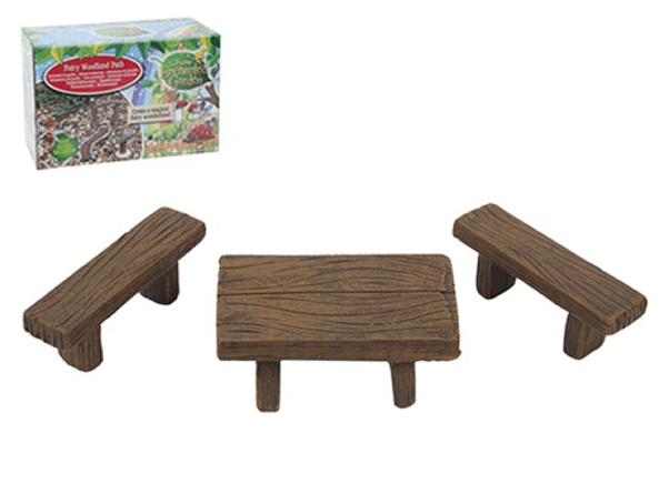 View Secret Fairy Garden Bench And Table Set information