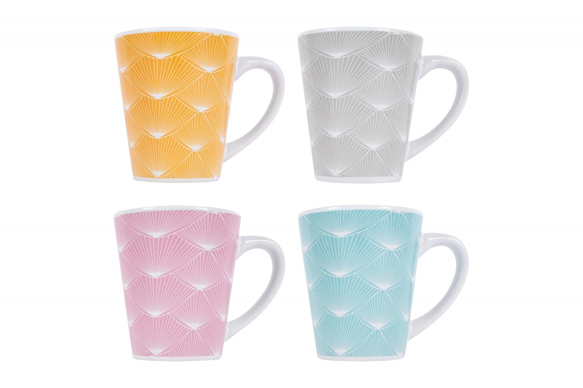 View 6x Fan Tail Design Porcelain Mugs information