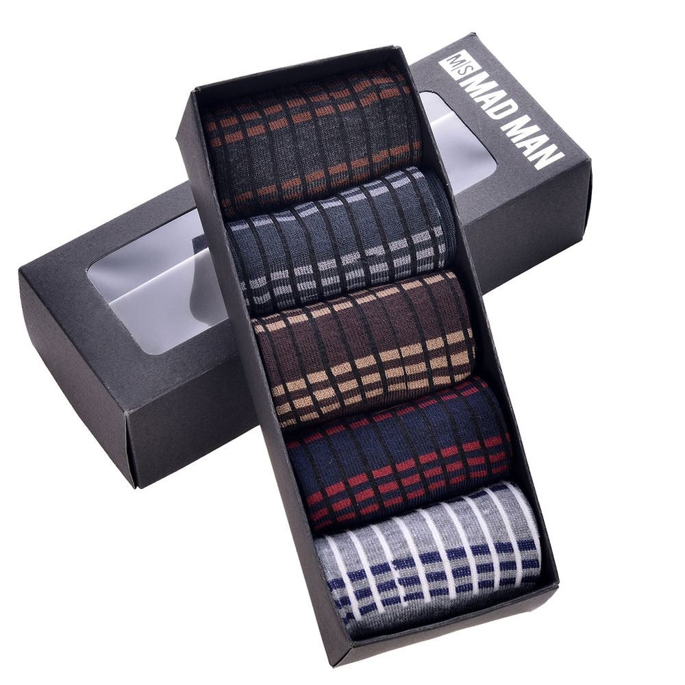 View Mad Man Dashed Boxed Socks 5pc information