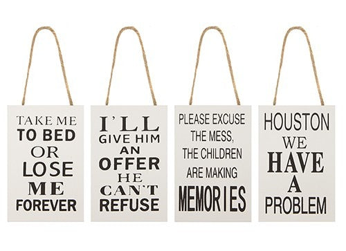 View Funny Quote Hanging Signs 4 Assorted information