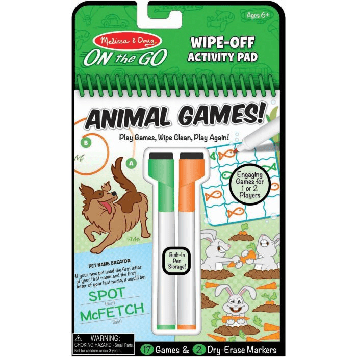 View WipeOff Activity Pad Animals information