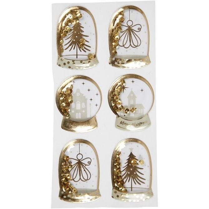 View Gold Christmas Shaker Stickers information