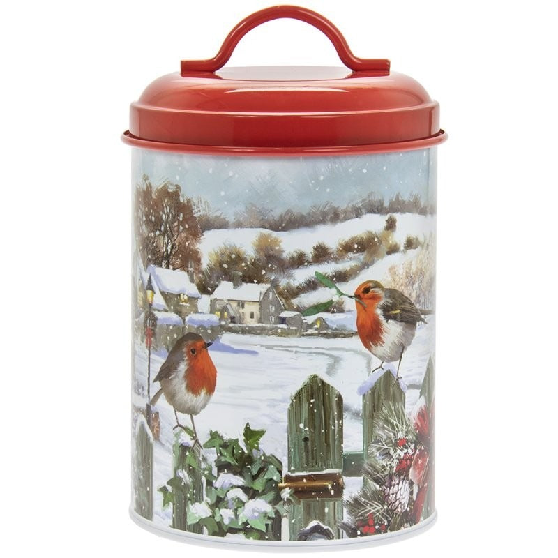 View Medium Christmas Robins Canister information