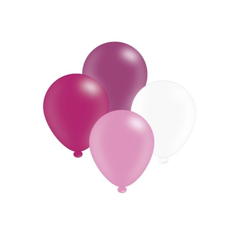 View Pink Mix Latex Balloons 6 packs information
