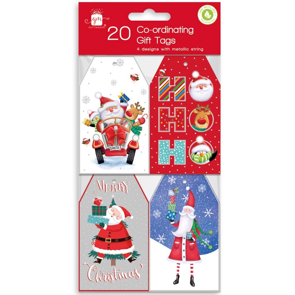 View Santa Friends Christmas Tags Pack of 20 information