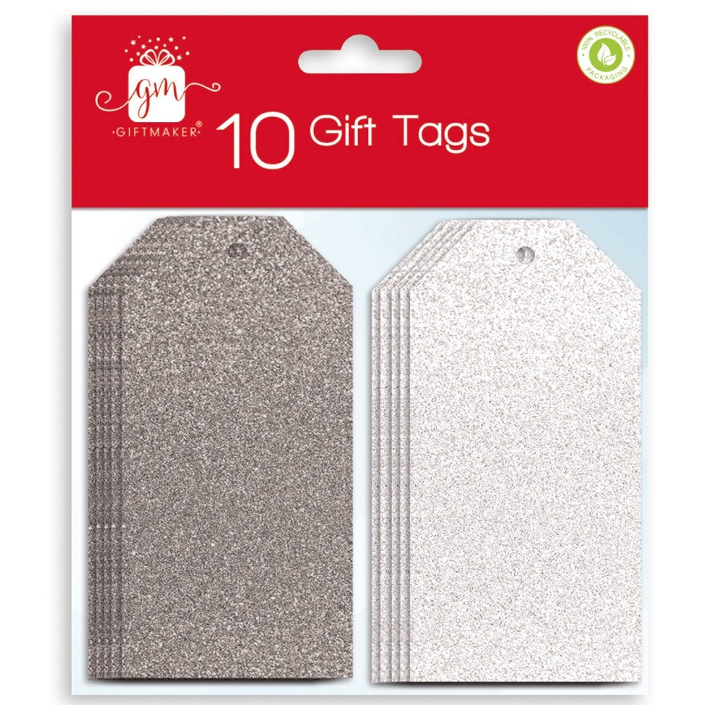 View Light Dark Silver Gift Tags Pack of 10 information