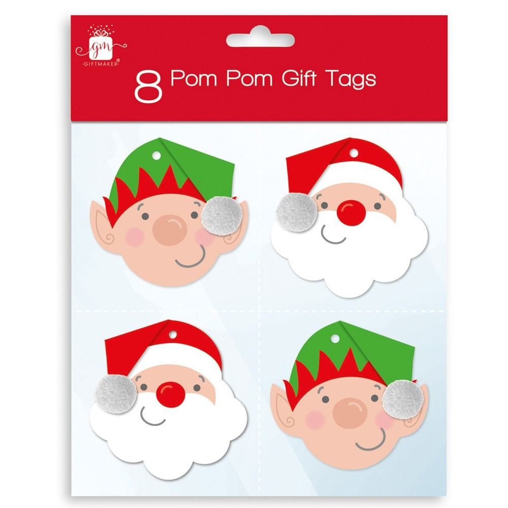 View Pom Pom Gift Tags Pack of 8 information