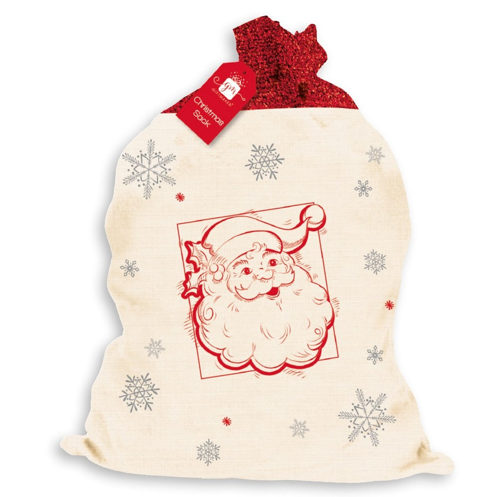 View Canvas Glitter Santa Sack information