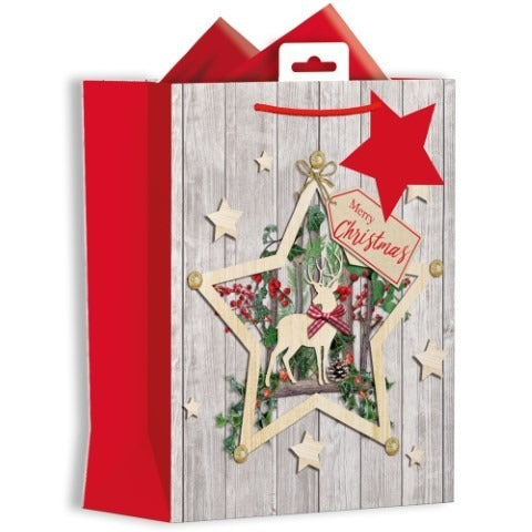 View Woodeneffect Medium Christmas Gift Bags information