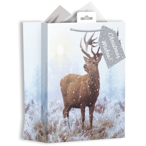 View Medium Christmas Stag Gift Bag information