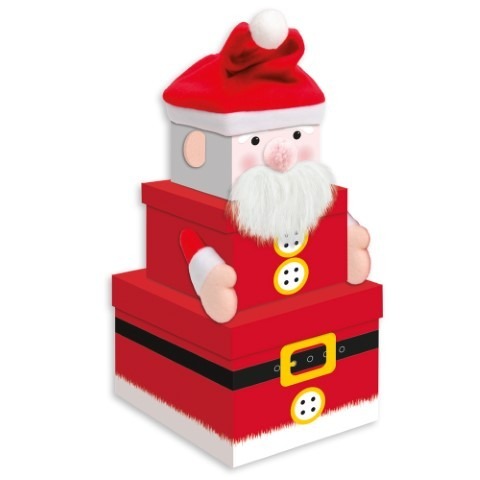 View Large Stackable Christmas Santa Gift Boxes information