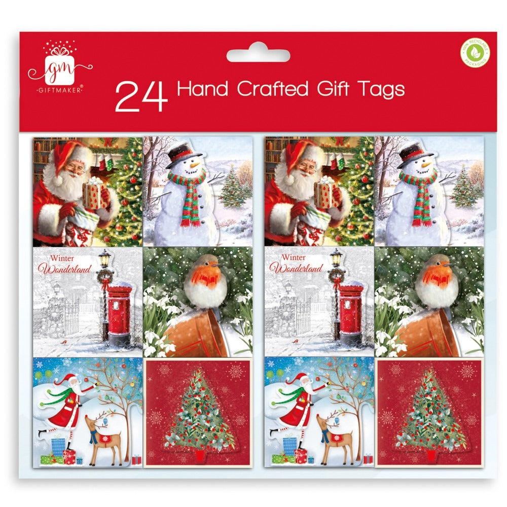 View HandCrafted Contemporary Christmas Gift Tags Pack of 24 information