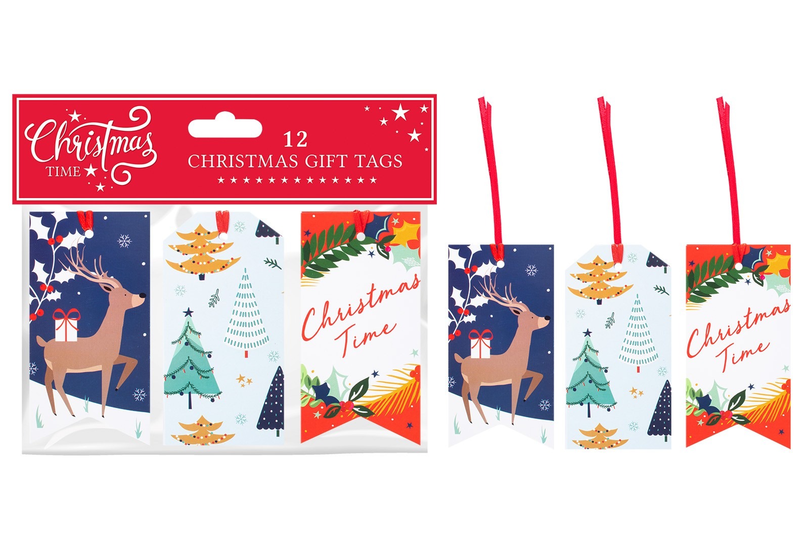 View Christmas Time Tag Pack Of 12 information