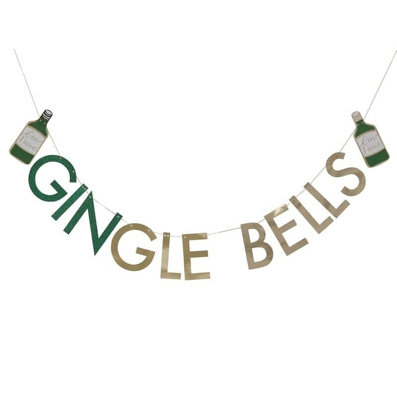 View Glitter Gingle Bells Christmas Gin Party Bunting information