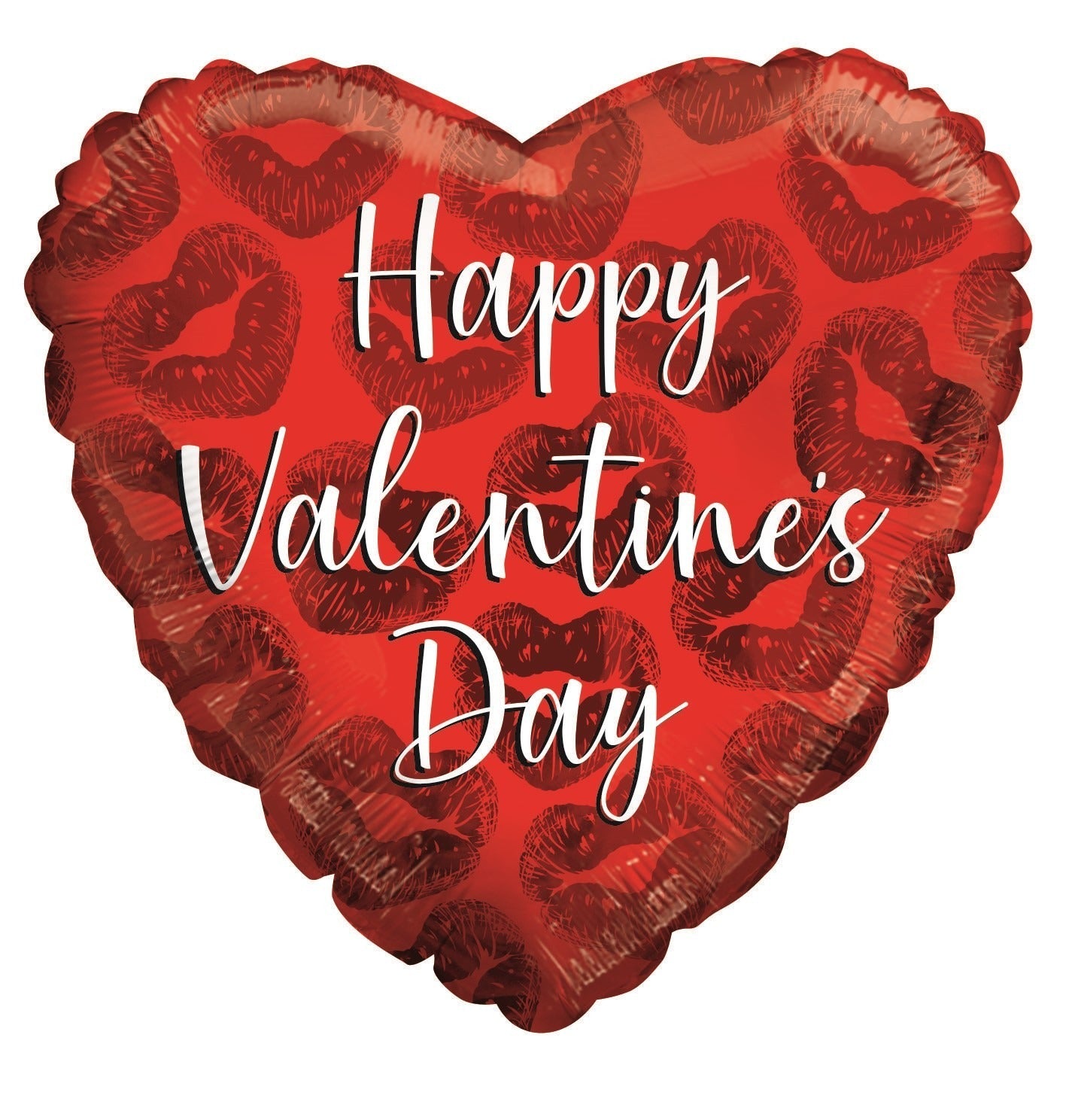 View ECO Balloon Happy Valentines Day Red Kisses 18 Inch information