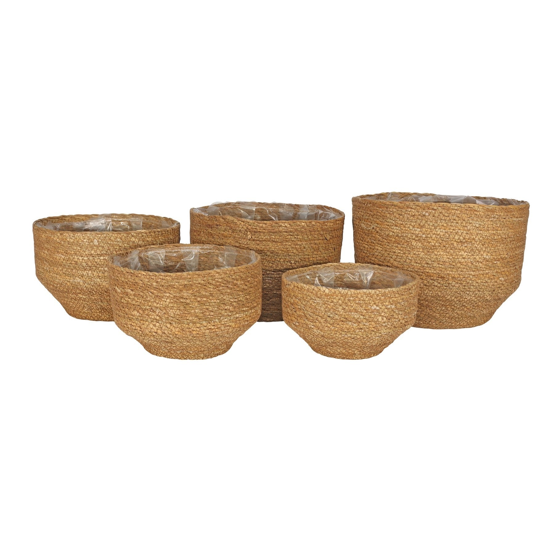 View Set of 5 Hogla Baskets with Liner Natural information