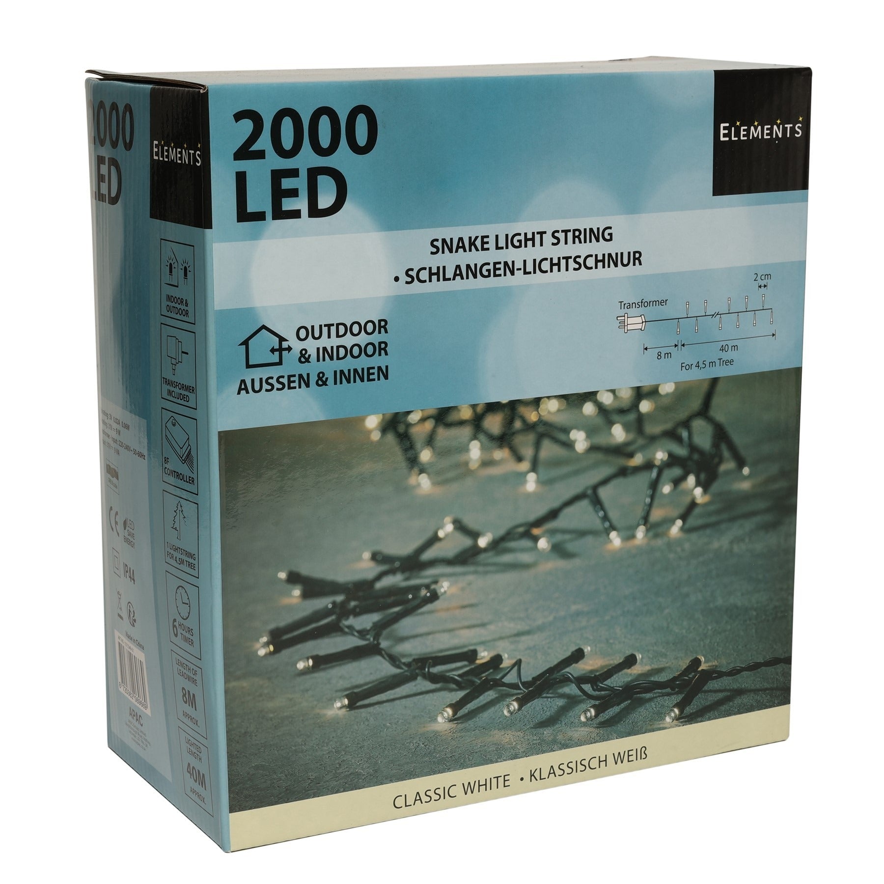 View Classic White Elements Snake Mains lights 4000cm information