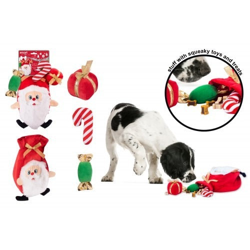 View Hide and Seek Santa Dog Toy 28cm information