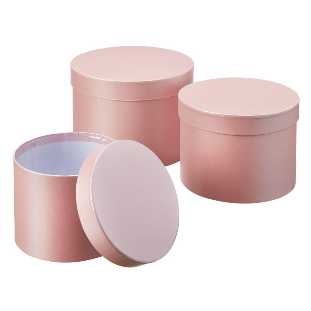 View Pale Pink Symphony Hat Boxes Set of 3 information