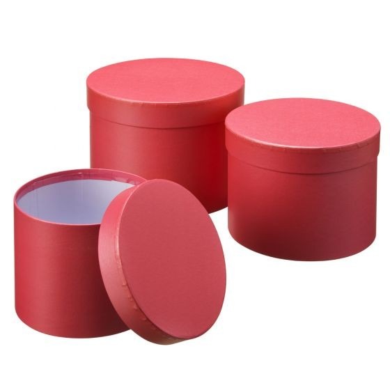 View Red Symphony Hat Boxes Set of 3 information