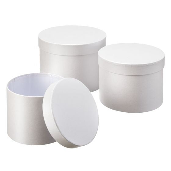View White Symphony Hat Boxes Set of 3 information