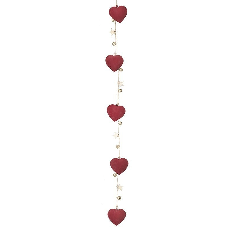 View Red Metal Heart Garland information