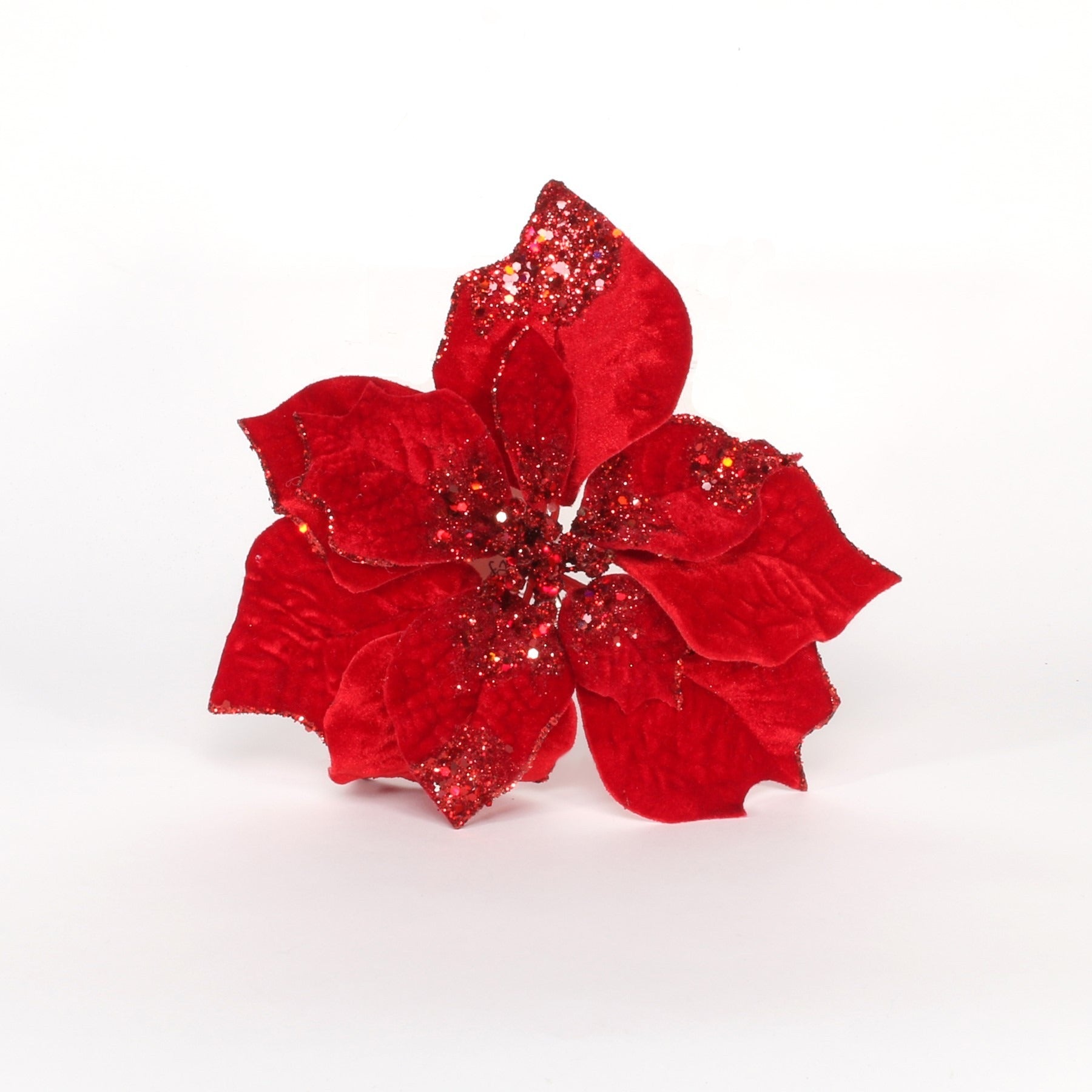 View Red Poinsettia with Clip information
