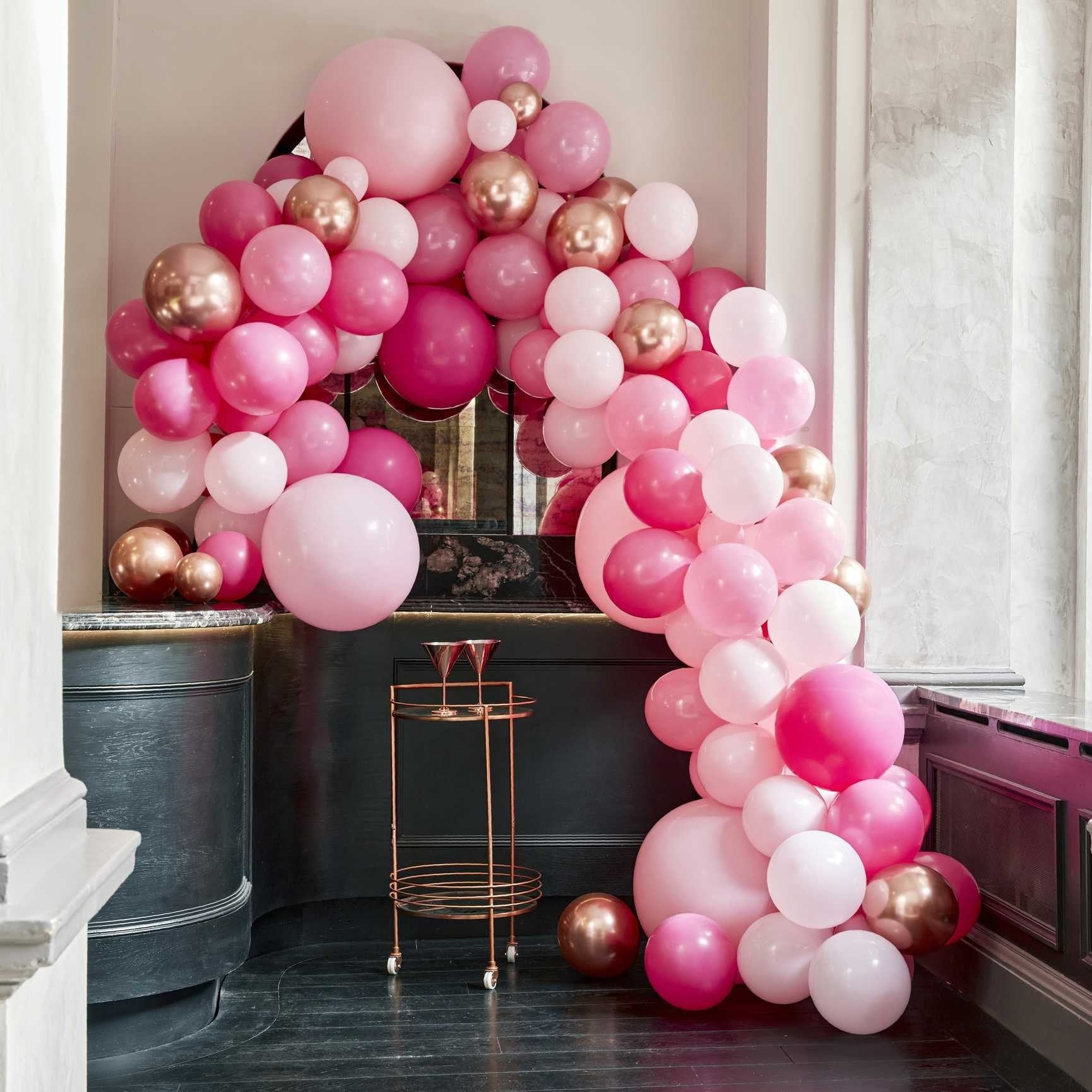 View Luxe Pink Balloon Arch information