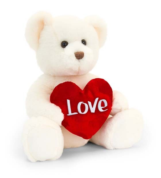 View Cream Chester Bear With Heart 25cm information