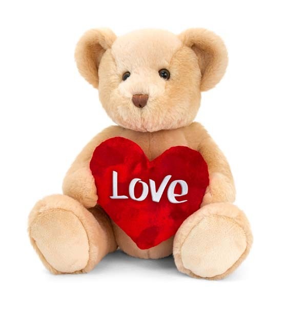 View Brown Chester Bear With Heart 25cm information