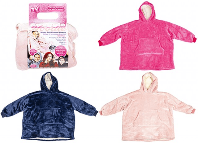 View Large Super Soft Snuggle Hoodie 3 Assorted Colours information