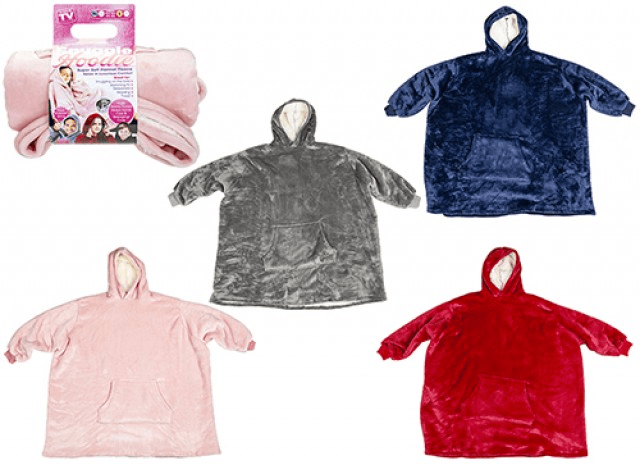 View XLarge Super Soft Snuggle Hoodie Full Card Wrap 4 Asst Colours information
