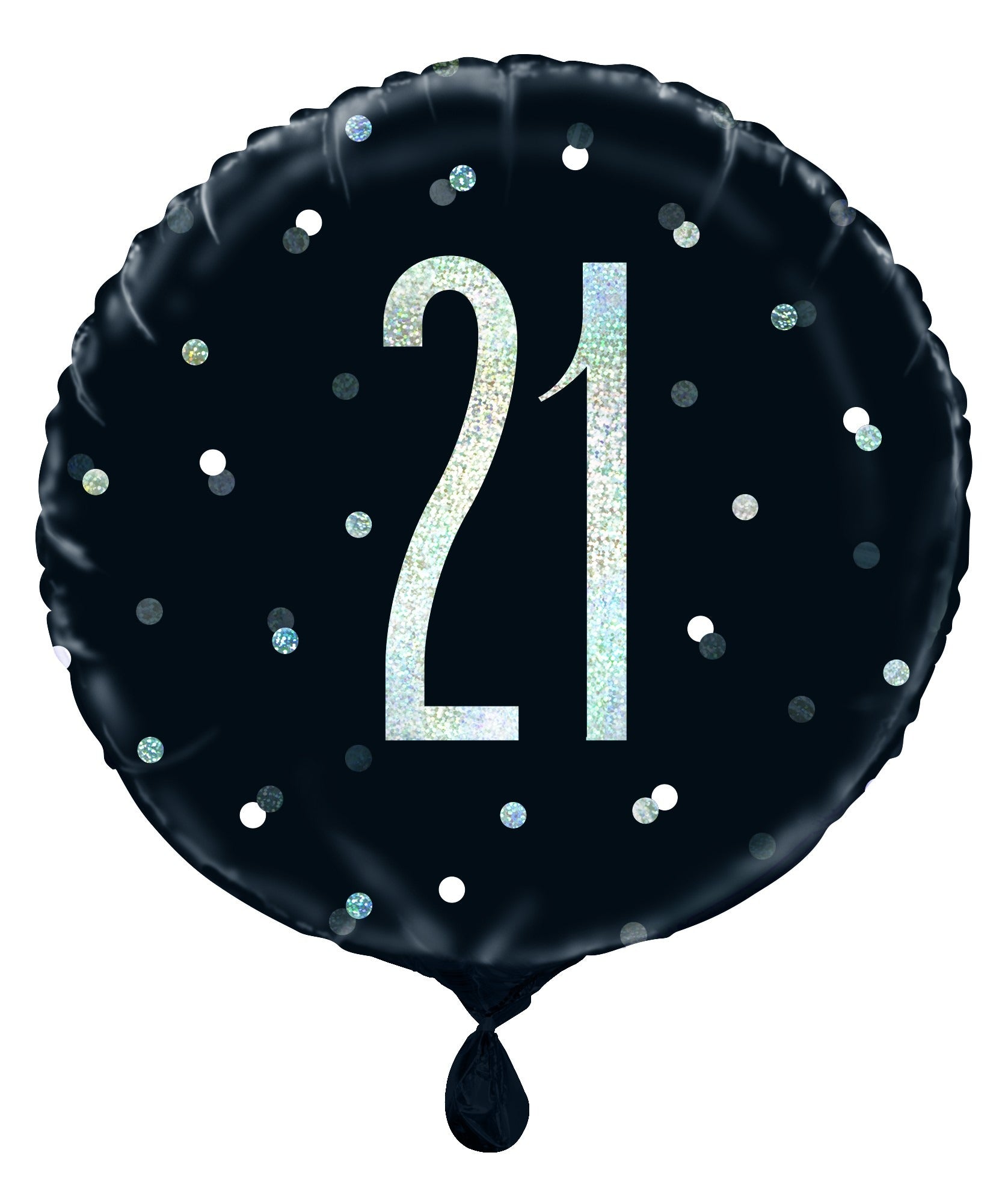 View Black and Silver Prismatic 21st Foil Balloon 18 Inch information