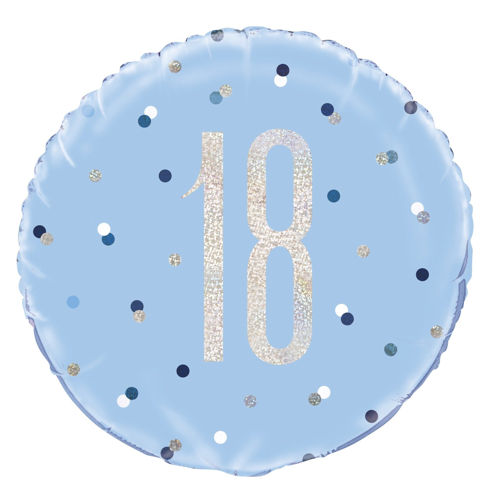 View Blue and Silver Prismatic 18th Birthday Foil Balloon 18 Inch information