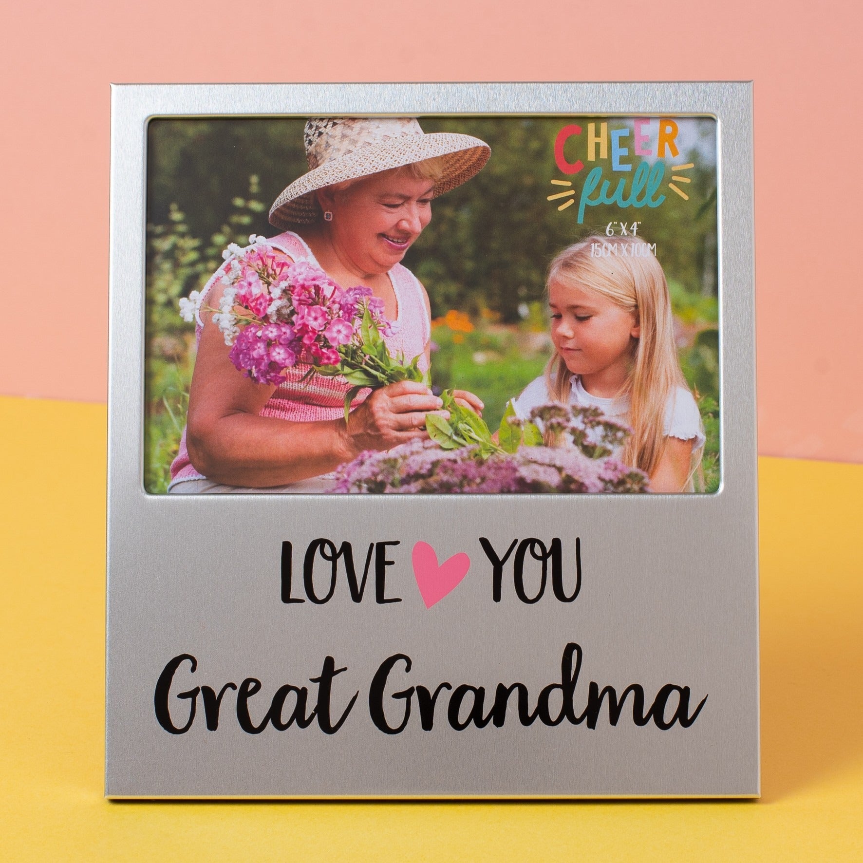 View Cheerfull Great Grandma Aluminium Photo Frame 6 x 4  information