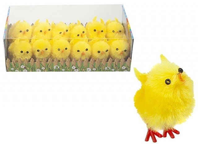 View 4cm Chenille Yellow Chick Pack of 12 information