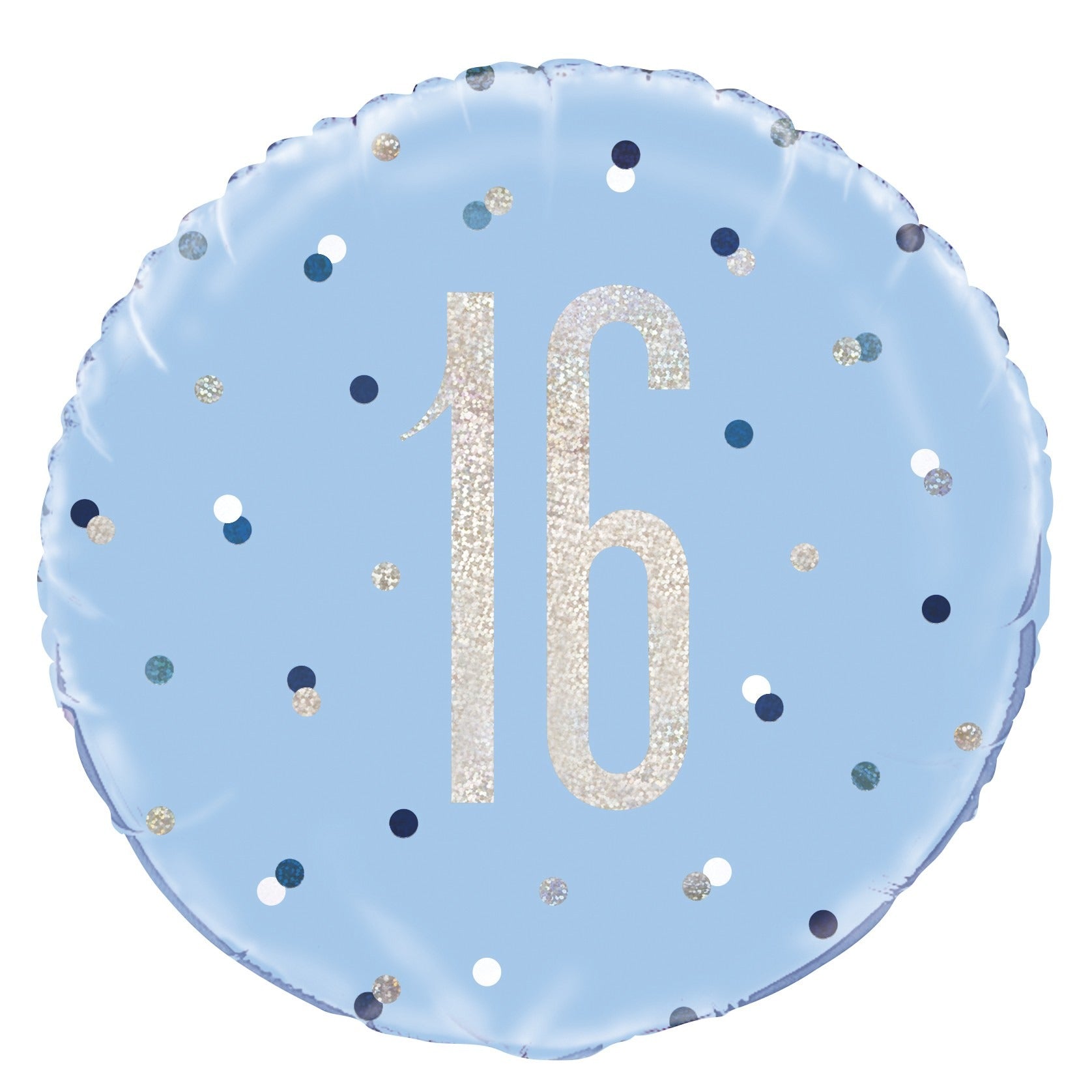 View Blue and Silver Prismatic 16th Birthday Foil Balloon 18 Inch information
