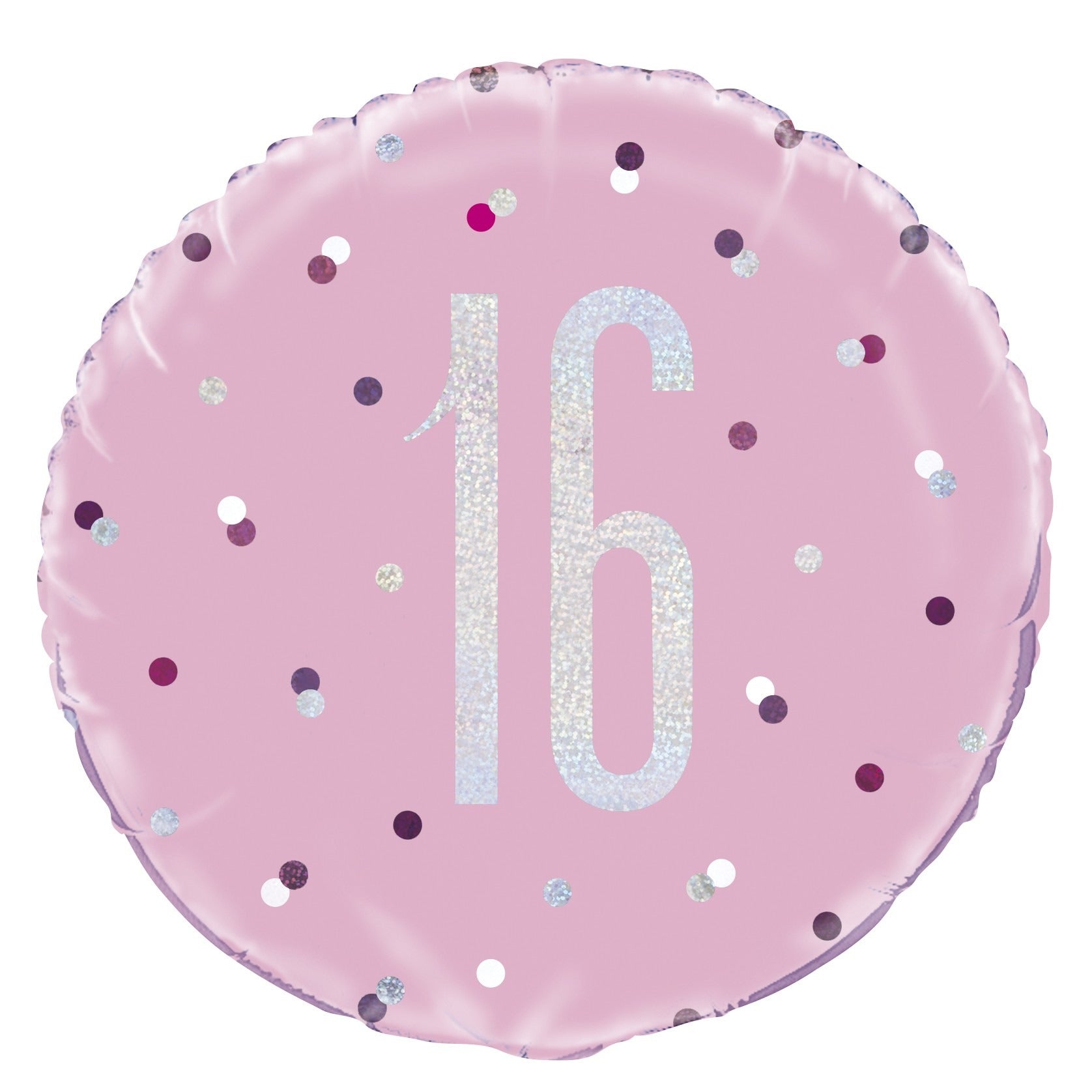 View Pink and Silver Prismatic 16th Birthday Foil Balloon 18 Inch information